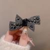 2Pcs  Bow Hair Clip Bangs Broken Hair Side Velvet Duckbill Clip Temperament  Hair Accessories