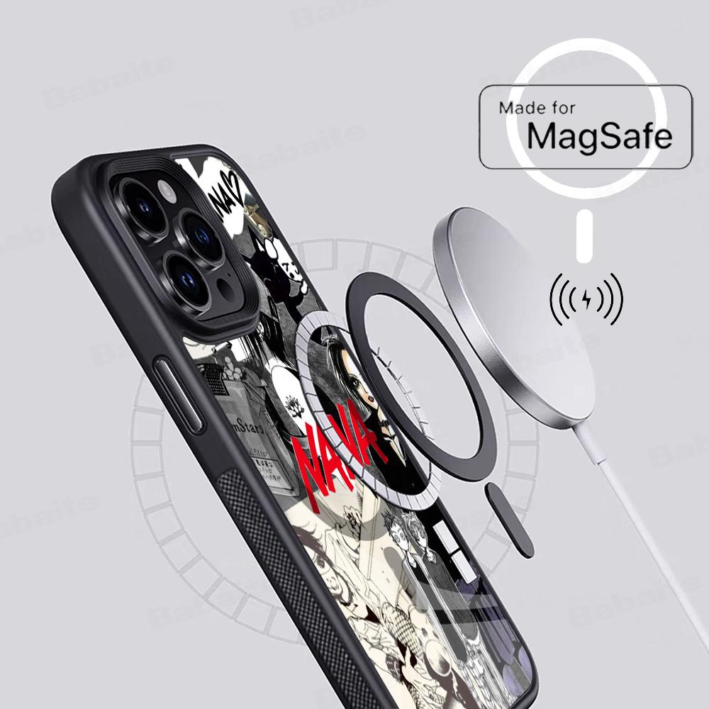 Чехол N-NANA для телефона Magesafe Магнитный Беспроводная Зарядка Чехол Для iPhone 16 11 12 13 14 15 Pro Max Plus Mini
