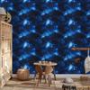 Watercolor Galaxy Wallpaper Navy Blue and Azure 50x1000