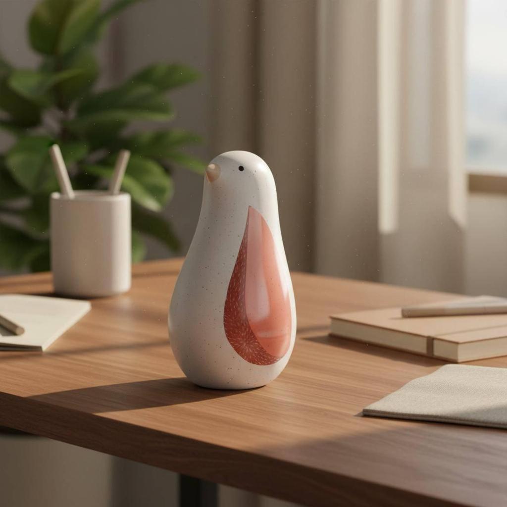 Ceramic Bird Figurine Gift Idea Ornament Modern Style