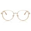 Full Rim Oval Brown Gold Geor Mtr 91e Fashion Unisex Eyeglasses
