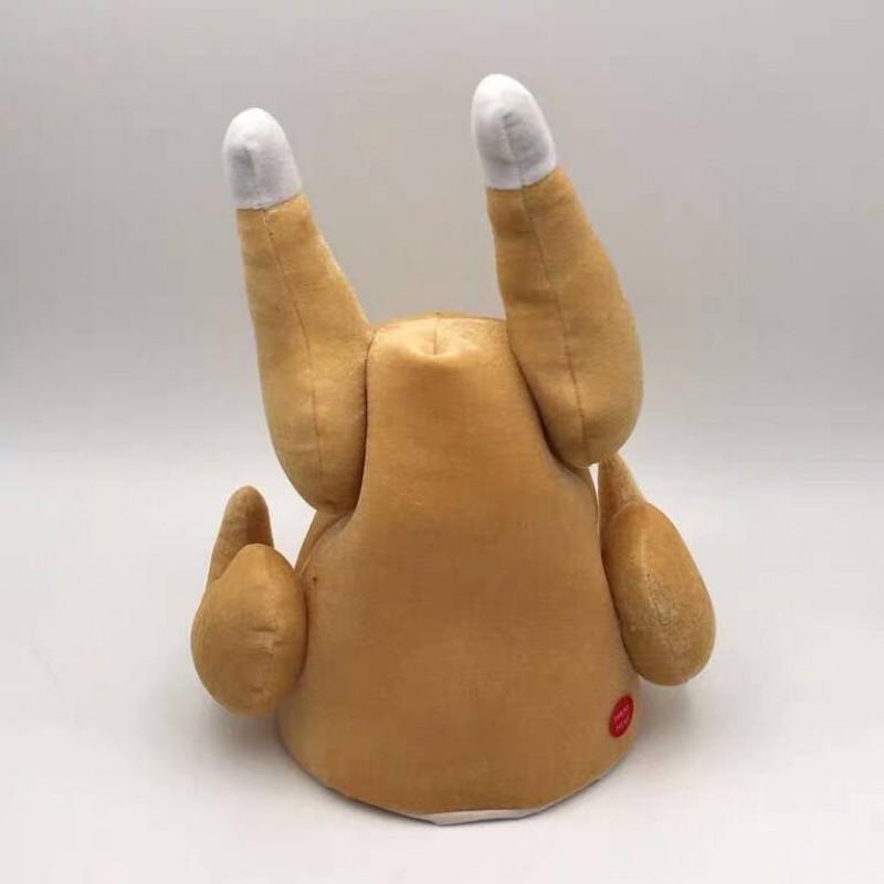 Animated Electric Turkey Hat With Moving Legs Dancing Toy Thanksgiving Fun Gift Kids Plush