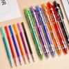 55pcs/set Gel Pen Press Type 0.5mm Erasable Gel Pen Set 6 Colors Washable Handle Magic Refills Rod Super Capacity Ink Writing Stationery