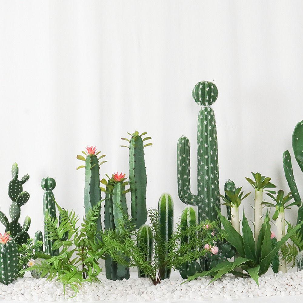 Реалистичный имитация кактуса Милые искусственные растения кактуса Искусственный кактус в горшке для офиса