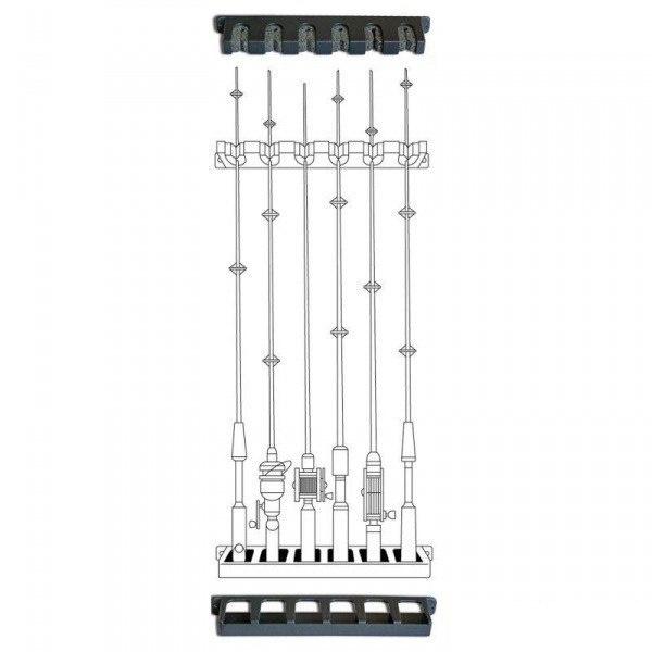 Fishing rod holder wall rod rack