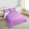 Bible Verse Isaiah 30:18 Bedding set (1 duvet cover, 2 pillowcases, duvet not included), Purple Stars Scripture Art Print