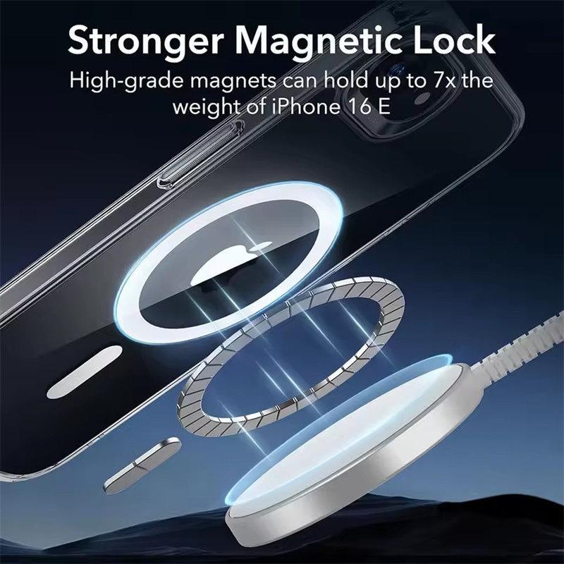 Для Magsafe Магнитный беспроводной зарядный чехол для iPhone 16E iPhone16E SE 2025 SE4 5G Прозрачная противоударная задняя крышка