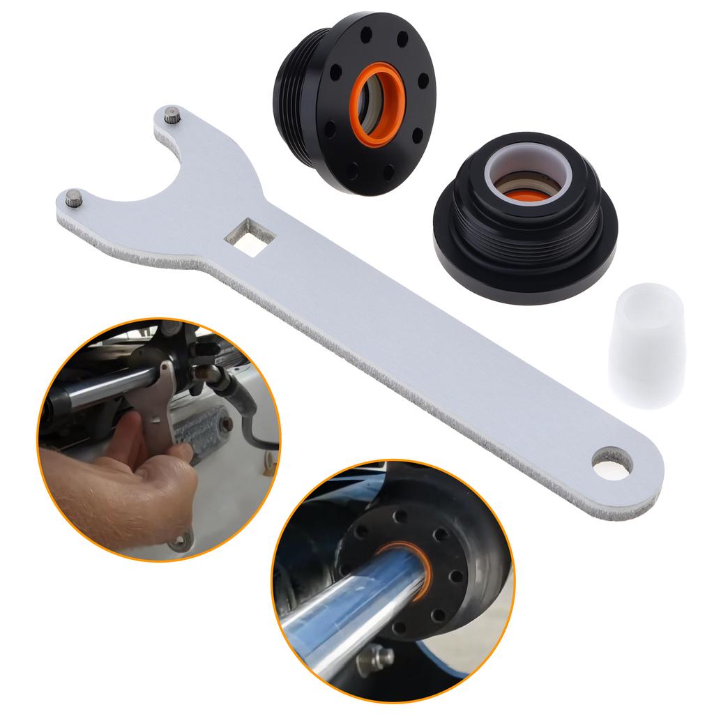 HC5345 Front Mount Hydraulic Steering Cylinder Seal Kit Fit for HC5340 To HC5365 and More with Pin Wrench, HS5157 Seal Replacement Kit