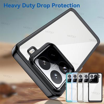 Чехол для Xiaomi 15 Pro Чехол для Xiaomi 15 15 Pro Чехол Прозрачный ПК + ТПУ Противоударный силиконовый защитный чехол для телефона на заднюю панель для Xiaomi 15 Pro