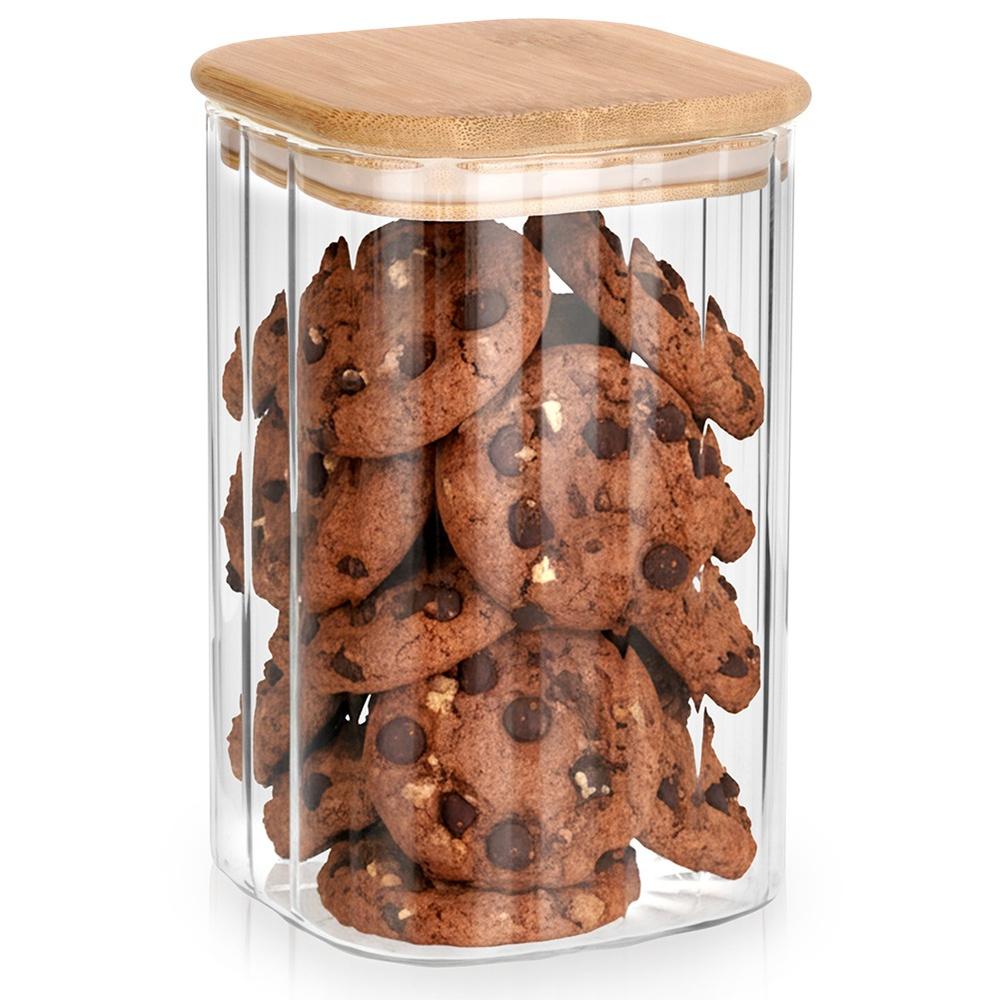 Glass container for loose products with lid and seal 1.1 l