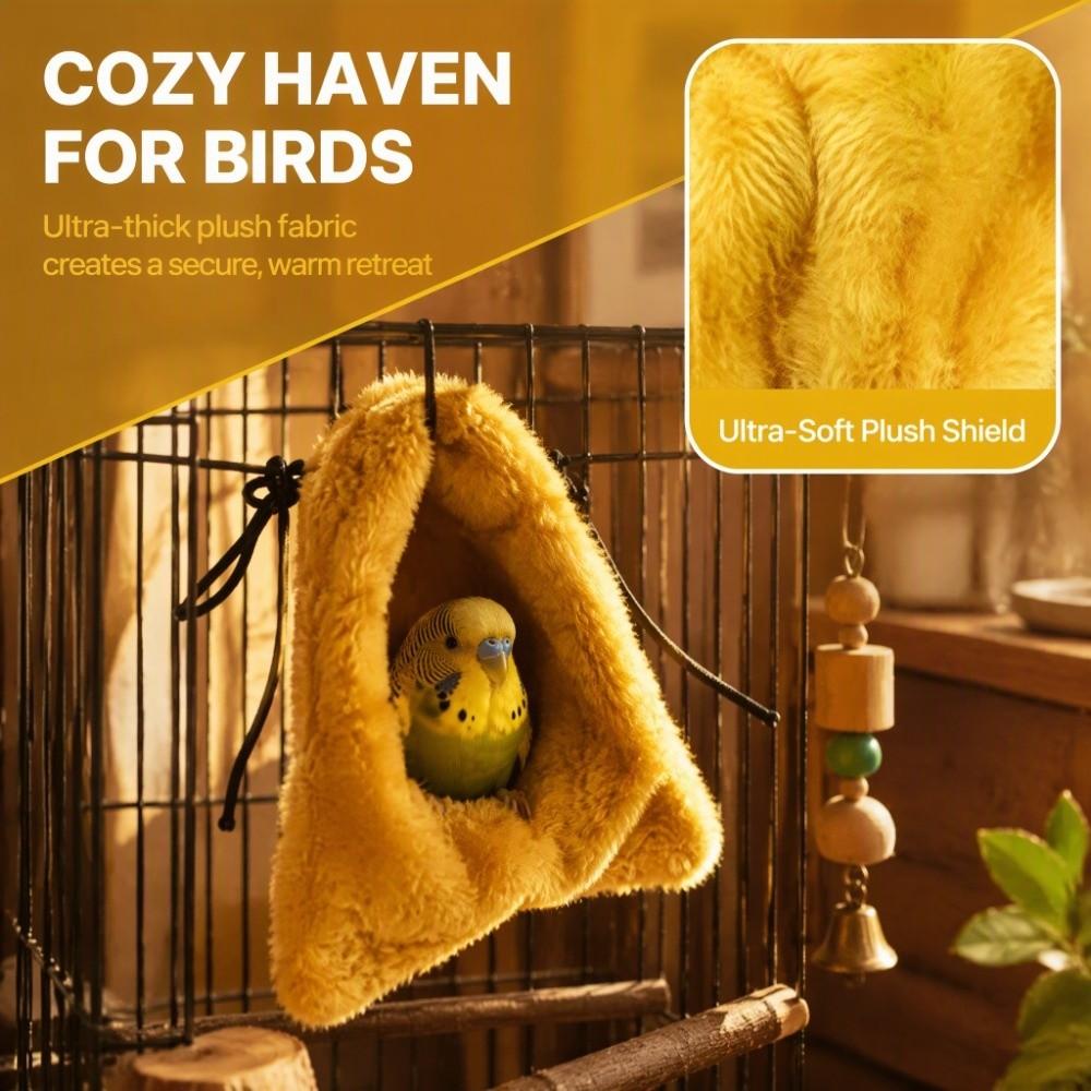 Foldable Design Plush Blanket Cage Hand Washable Bird Warm Corner Fleece Bird Blanket  For Parakeet