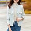 Fashionable and Elegant Women's Short Jacket French-Style Tweed Coat