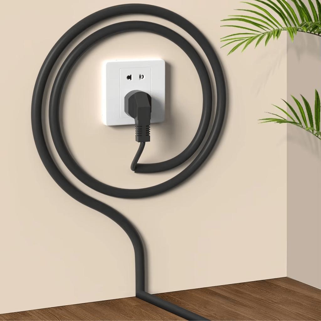 1PC 2m/78.74inch Cord Management Channel,Invisible Decorative Wire Cover, Anti-Step Protector, Adhesive Soft Cable Racew