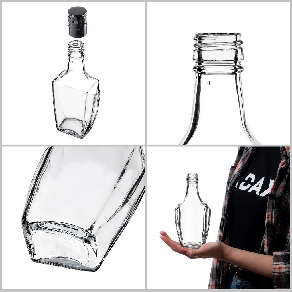 KADAX Szklana Butelka Na Nalewkę Z Zakrętką 5szt.