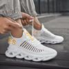 New Men Chunky Sneakers Mesh Breathable Summer Fashion Platform Lightweight Mens Casual Shoes White Big Size 39-46