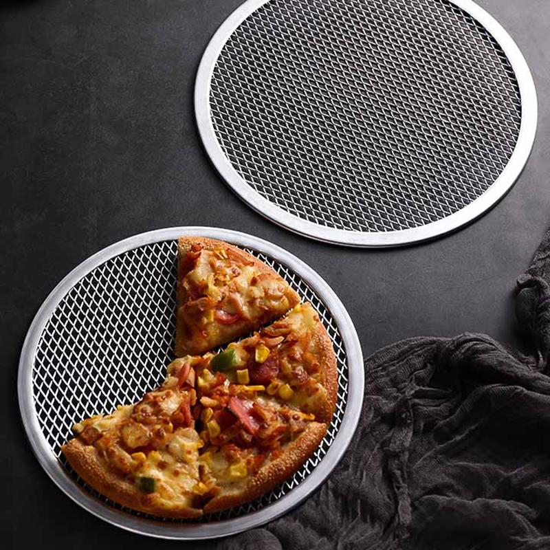 8-13 дюймов многоразовый антипригарный противень для пиццы бесшовный сетчатый алюминиевый сплав посуда для выпечки кухонные принадлежности круглый противень для блинов пиццы