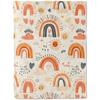 Cartoon Rainbow Flannel Blanket Office So******Ch Break Blanket Holiday Gift Blanket