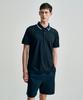 SERGIO TACCHINI M Rayfresh Lettering Pique Short Sleeve Polo