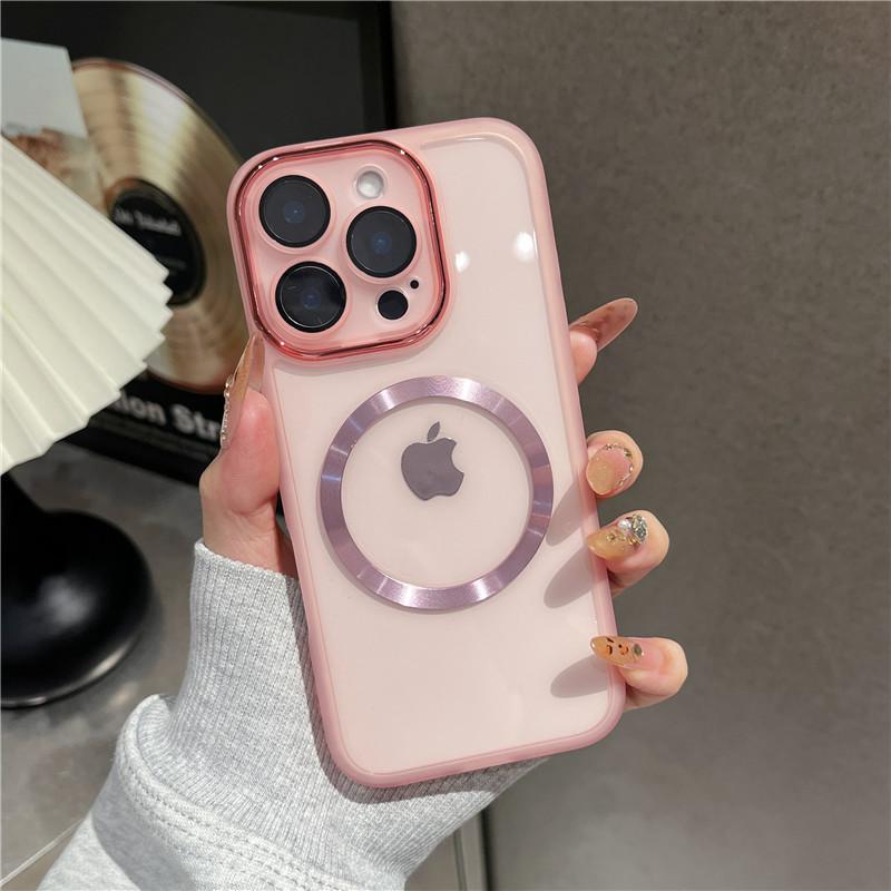 Applicable To IPhone16Promax Mobile Phone Case Full-inclusive Charm Eye Magnetic 1413 Apple 15 Transparent Cover Silicone