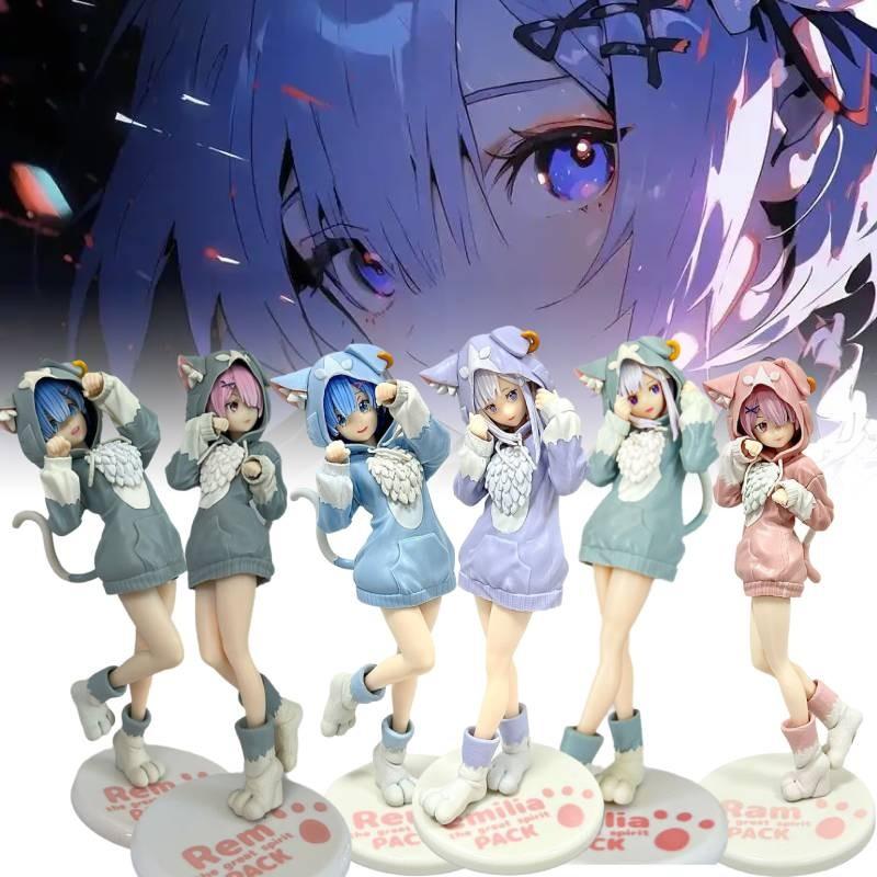 Высококачественный ПВХ Эмилия Рем Рам Фигурки Коллекционный Набор Для Поклонников Rezero