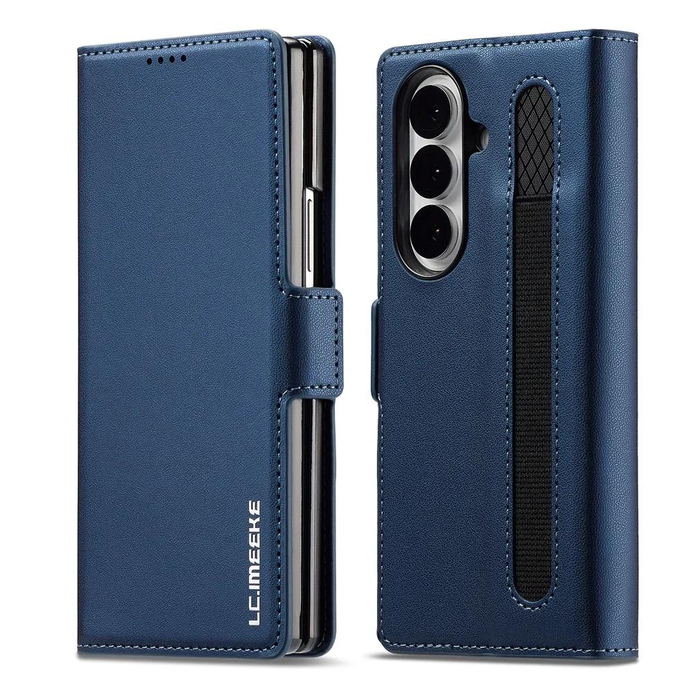 Обложка-кошелек из искусственной кожи для Samsung Galaxy Z Fold 7 6 5 4 3 Fold7 Fold6 Fold5 Fold4 5G Чехол для телефона с держателем для карт Защитный