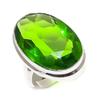 Натуральный Перидот Драгоценный Камень Ручной Работы Серебро 925 пробы Ювелирное Кольцо Размер 6.5 O3Z53