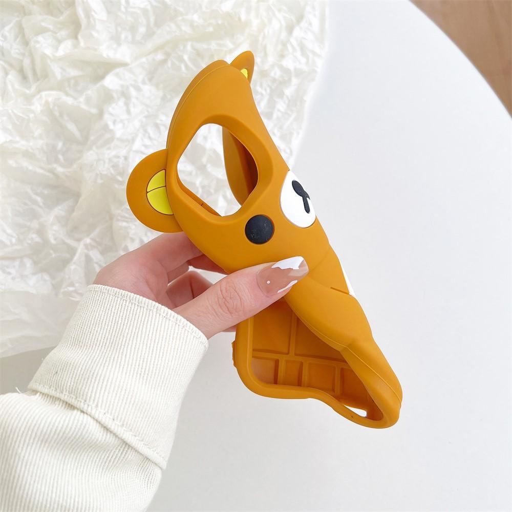 Милый мультяшный 3D чехол Rilakkuma для iPhone 16 15 14 13 12 11 Pro X XS Max XR 6 7 8 Plus Мягкий силиконовый чехол