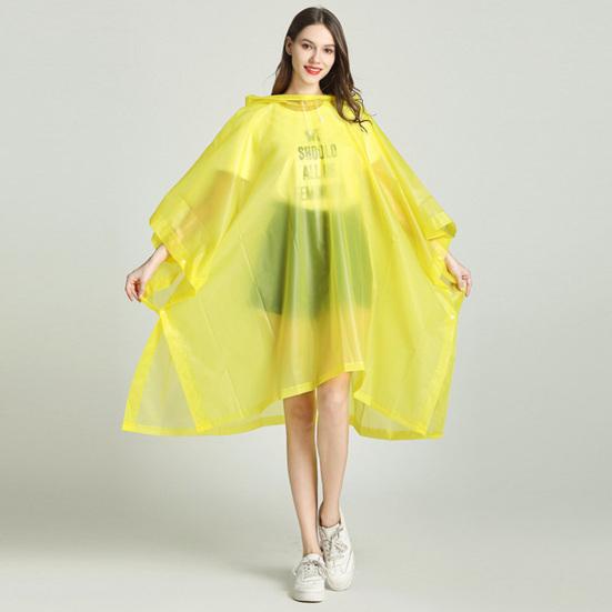Прозрачный плащ из ЭВА с капюшоном для взрослых, унисекс, пончо средней длины с кнопками, водонепроницаемые ветрозащитные походные плащи для мужчин и женщин