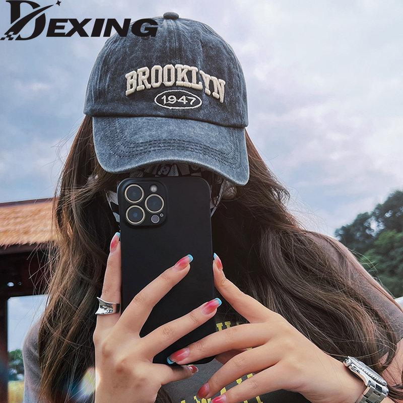 2023 New Letter Brook Baseball Caps for Womem Men Adjustable Casual Embroidered Wash Cotton Sun Hats Unisex Visor Hats