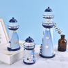 Ocean Flash Lighthouse Fishing Net Starfish Shell Metal Beacon Tower Ornaments