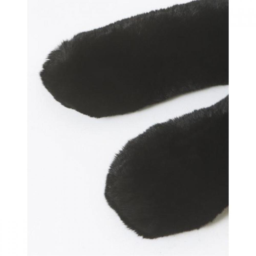 Daks Women Black Rexfur Muffler Dbmu3f985bk