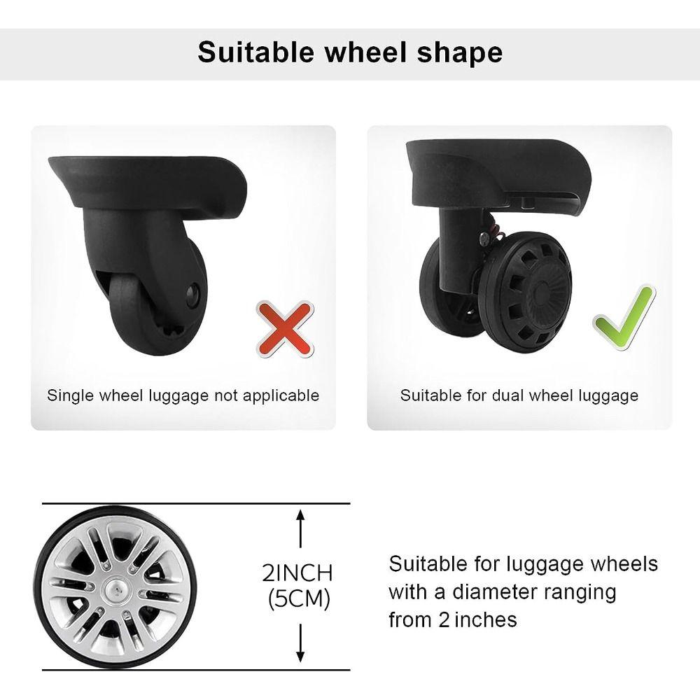 8Pcs Silent Sound Luggage Caster Shoes Reduce Noise Trolley Box Casters Cover