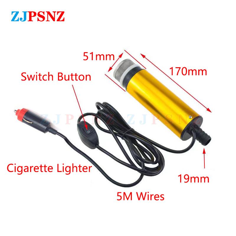 Electric Transfer Pump Diesel Sewage Water Oil Car Camping Fishing Submersible Transfer Pump Kit Pumping Electric Pump 12V 24V