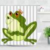 Смешная лягушка мультяшные наборы занавесок для душа лист животное креативный детский декор для ванной комнаты водонепроницаемая ткань дом крючки занавески для ванной