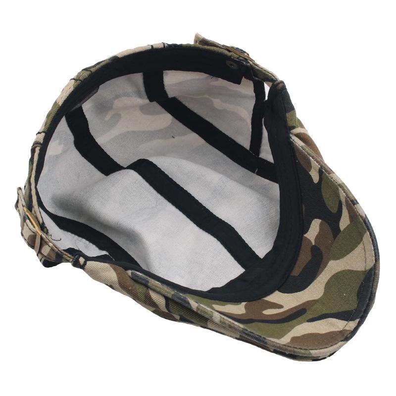 Autumn New Men'S Youth Washed Cotton Camouflage Hat Jungle Cap Riding Mountain Climbing Sun Protection Beret