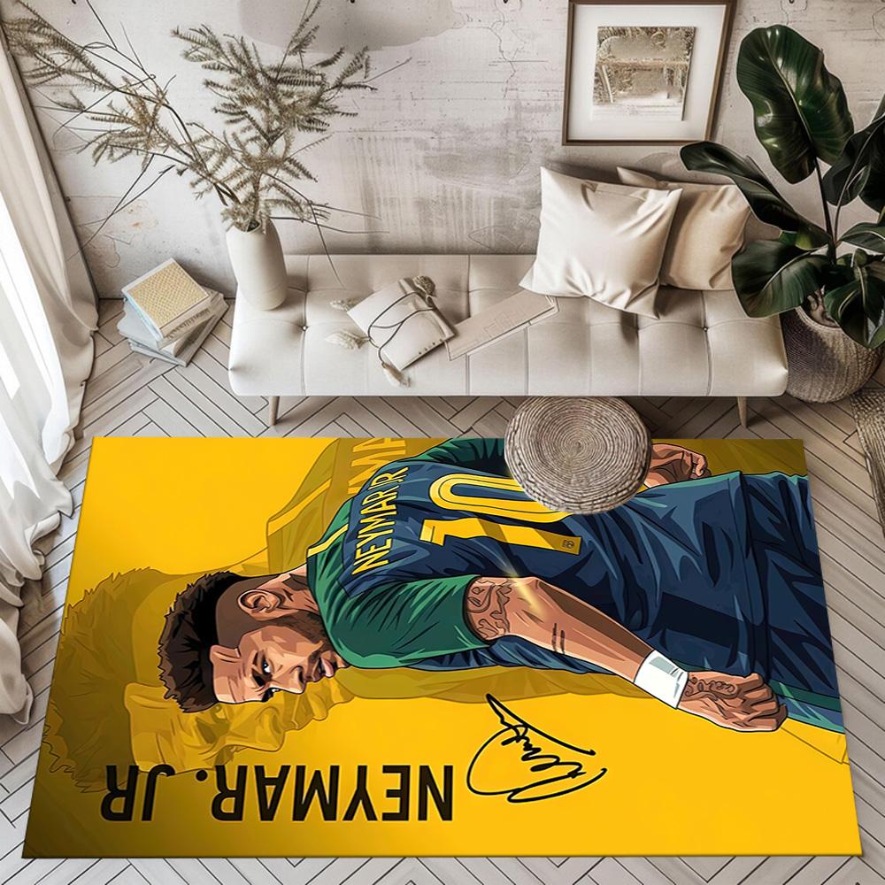 Neymar Jr. Brazil Legend Square rugs are a great choice for living rooms, bedrooms, home décor, and as gifts.