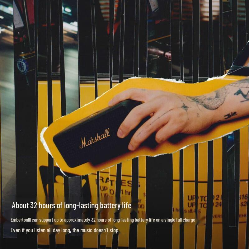 Marshall Портативная Bluetooth-колонка Emberton III, вилка CN (адаптер в комплекте) (Китайская версия)