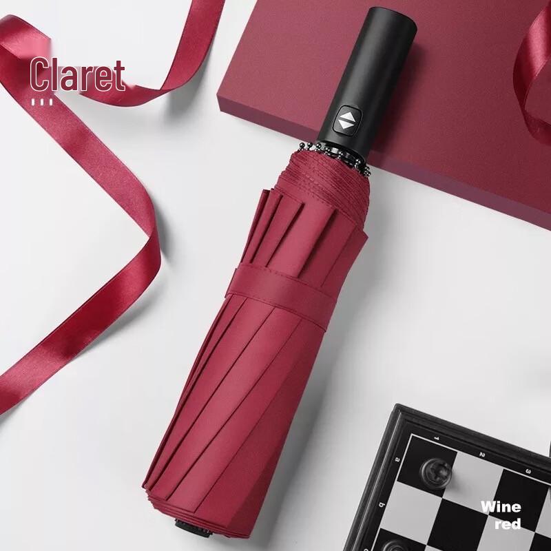 Hongye Extra-Large 12-Rib Automatic Windproof Folding Umbrella