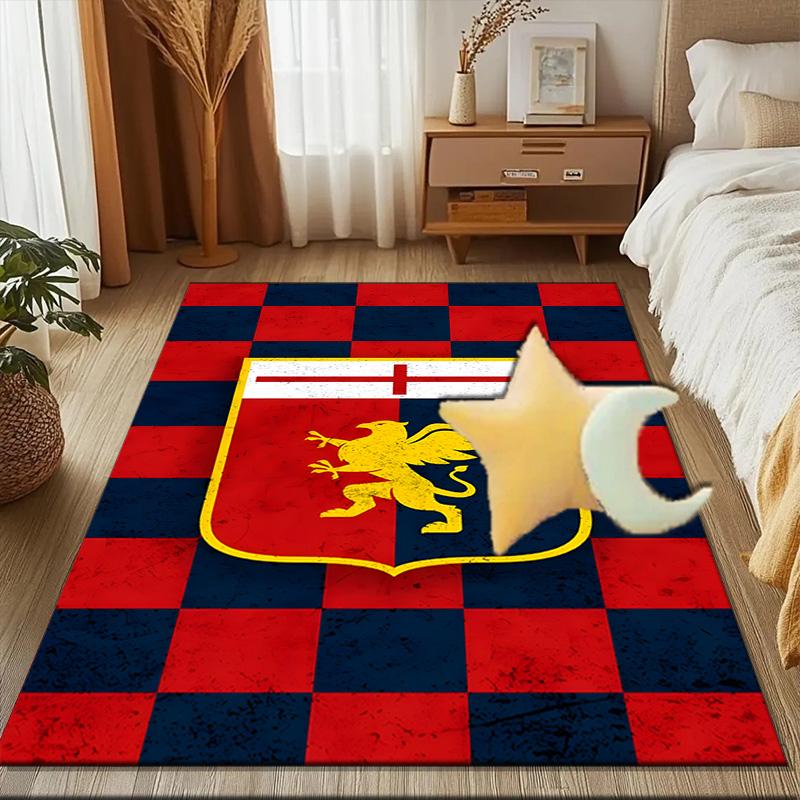 Shield With Griffin Cross Rug for Living Room, Game Rooms, Office, Bedroom, Office Floor Mat Playful Design, fan gifts Christmas decor