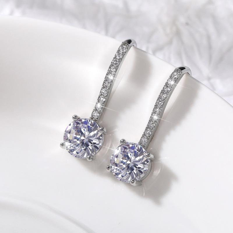 BELLA BOX Женские серьги, роскошные инкрустированные камнями CZ, простые и элегантные женские аксессуары, свадебные трендовые серьги 2021, ювелирные изделия