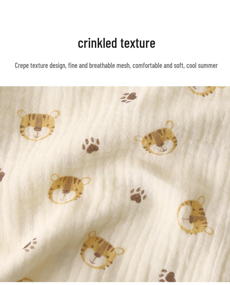 Children's Cotton Gauze Pajamas Set - Summer Long-Sleeve with Lantern Pants