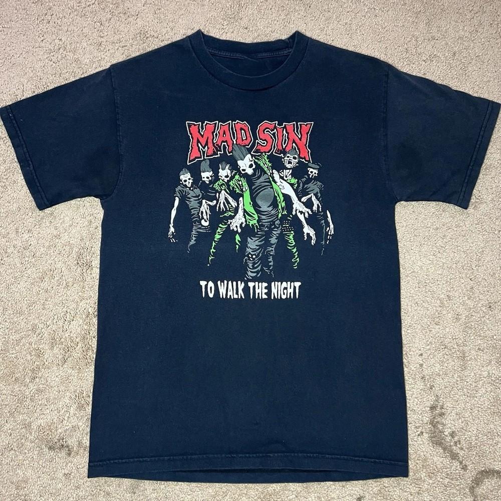 Rare MAD SIN Band To Walk The Night Black Cotton S to 5XL Shirt CK197 Unisex T-Shirt