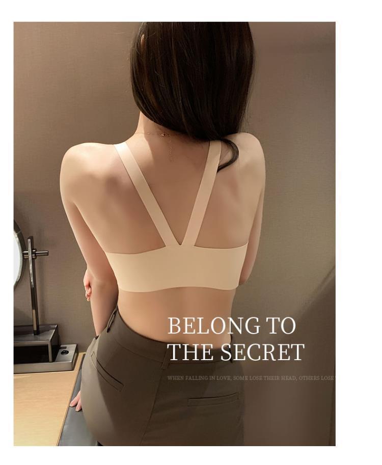 Бесшовный Легкий Тонкий Бюстгальтер: Сборка спереди на застежке, красивая спинка, без косточек, без магнитов, регулируемый, женский стиль чистого желания.