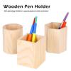 Wooden Pen Holder DIY Painting Makeup Brush Holder Portable Pen Container  Students