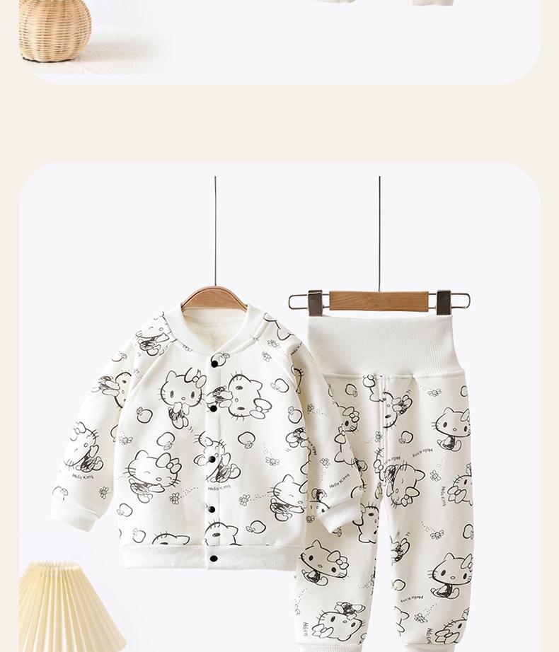 Baby Fleece Set: Warm Autumn & Winter Outing Clothes with High Waist Belly Protection