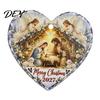 Товары для вечеринки в помещении Деревянное рождественское украшение-подвеска для елки, Ретро религиозные шары, Гирлянда-сцена