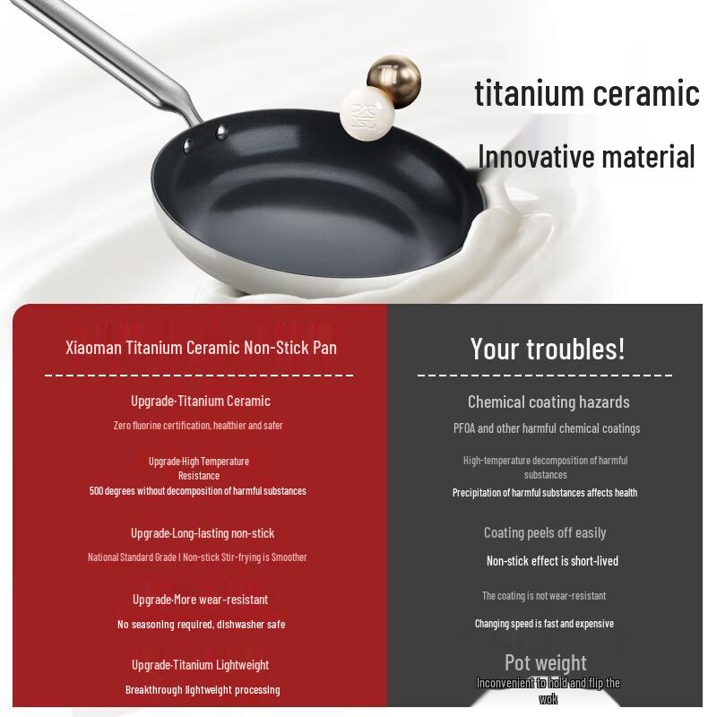 DESLON Titanium Ceramic 3-Piece Cookware Set