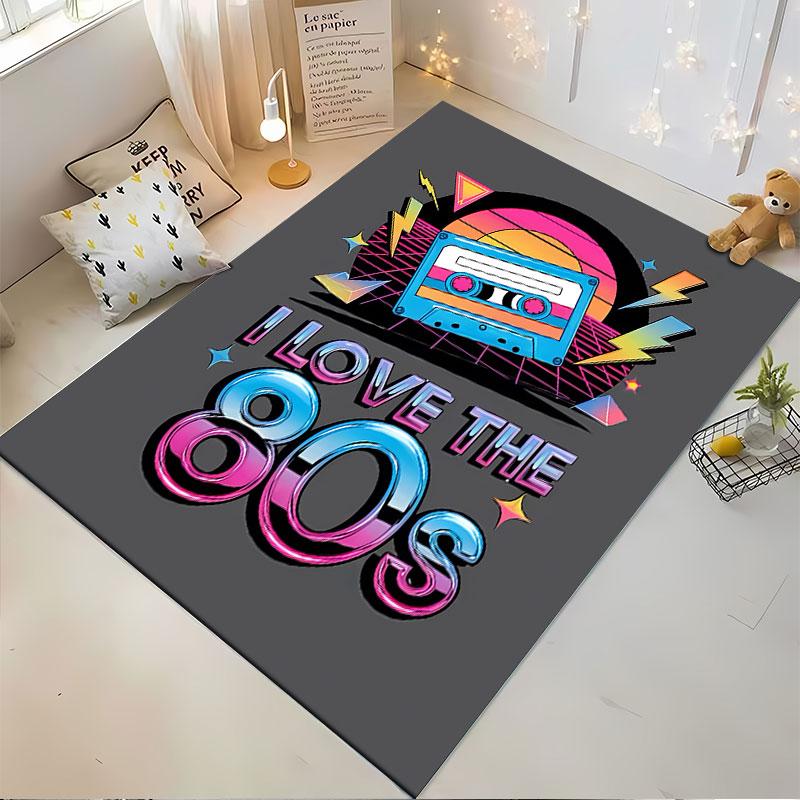 Retro 80s Style Cassette Carpet suitable as a non-slip mat for the living room or bedroom sofa
