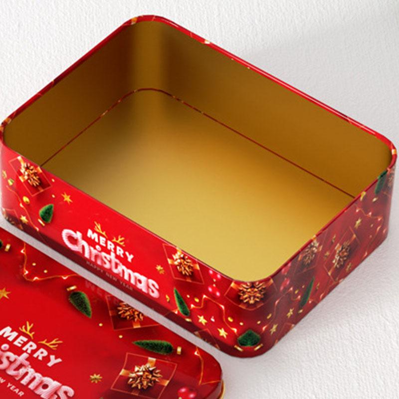 1PC Tin Box Square Candy Box Storage Box Tinplate Box Gift Box Christmas Cookie Box Empty