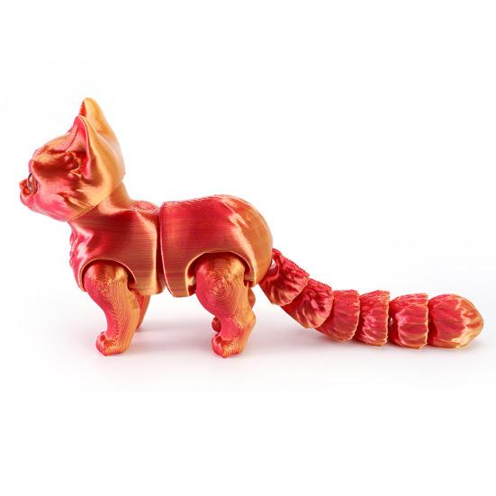 3D-печатная фигурка кошки, подвижные суставы, фигурка кошки, шарнирная модель животного, игрушка для домашнего офиса, книжной полки, украшения рабочего стола, орнамент